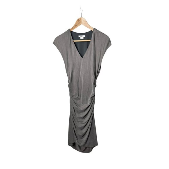 Helmut Lang Torrent Side Ruched Sleeveless Dress - Size Medium - Picture 2 of 7